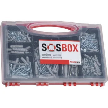 Набор дюбелей и шурупов Fischer SOS-Box S/FU, 180 шт.