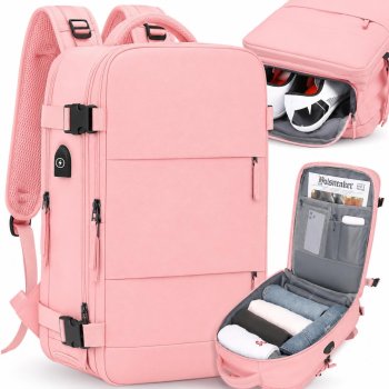 Travel Backpack for Airplane 40x30x20 cm, Cabin Luggage with USB