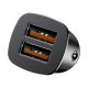 Baseus Square viedais auto lādētājs 2x USB QC3.0 Quick Charge 3.0 SCP AFC 30W melns (CCALL-DS01) | Phone Car Charger