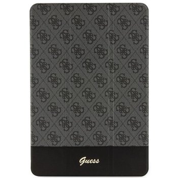 Guess iPad 10.2" atverams vāciņš maciņš grāmatiņa 4G Stripe Allover, melns