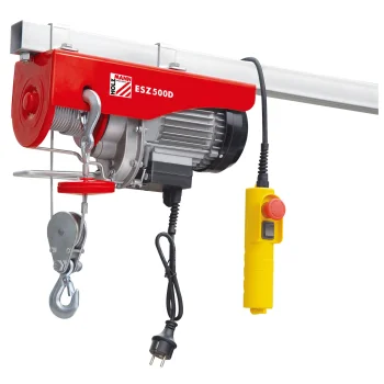 Elektriskā troses vinča Holzmann ESZ500D 230V, 500 kg, 900 W, Sarkana/Sudraba