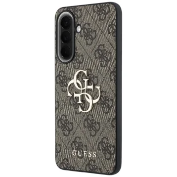 Чехол Guess Leather 4G Metal Logo для Samsung Galaxy A57 5G, коричневый