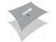 Waterproof Sun Shade Sail 3x2m, Rectangular, Grey