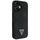 Guess Grained Hot Stamp Peony MagSafe Case for iPhone 16 - Black