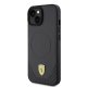 Чехол Ferrari для iPhone 15 Carbon Metal Logo MagSafe, черный