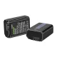 NEEWER NP-FW50 komplekts: 2 akumulatori 1100 mAh un dubultais lādētājs