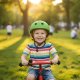 Bērnu velo ķivere Trike Fix ar LED, M (55-58 cm), tumši zaļa