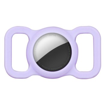 Telcon AirTag maciņš kaklasiksnai un iejūgam, violets