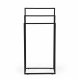 ModernHome brīvi stāvošs metāla dvieļu statīvs, 3 līmeņi, melns