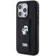 Apple iPhone 14 Pro Max 6.7\'\' Karl Lagerfeld Gripstand Saffiano Karl & Choupette Pins Cover Case, Black