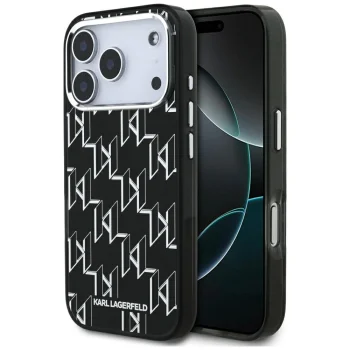 Чехол Karl Lagerfeld IML KL Monogram MagSafe для Apple iPhone 17 Pro, Черный