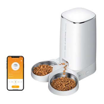 Rojeco 4L Automatic Feeder Bowl Container Food Dispenser for Dogs Cats WiFi