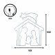 LED Neon Nativity Scene Christmas Light Decoration 85x75 cm, Cool White