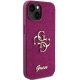Guess Glitter Script Big 4G vāciņš iPhone 15, violetā krāsā