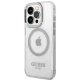 Guess Metal Outline MagSafe vāciņš iPhone 14 Pro Max 6.7\" Silver