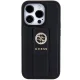 Guess iPhone 15 Pro Max vāciņš Grip Stand 4G Saffiano Strass, melns