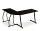 L-Shaped Gaming Desk ModernHome Industrial Corner Office Desk for Home, black