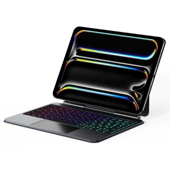 Dux Ducis MK vāciņš ar tastatūru planšetdatoram iPad Pro 11" (2024), melns