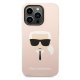 Karl Lagerfeld Silicone Karl Head Case for iPhone 14 Pro Max - Pink