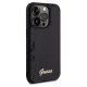 Guess iPhone 14 Pro Max vāciņš Sequin Script Metal, melns