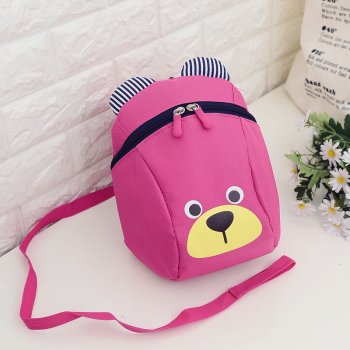Bērnu Mazuļu Soma Mugursoma "Lācis", Rozā | Kid's Backpack Satchel Bag "Bear"