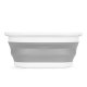 Foldable Laundry Basket & Wash Tub ModernHome 20 L, white-grey