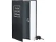 Book Safe Metal Lock Box 16 x 24 x 5.5 cm with 2 Keys, Black
