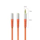 Orico AX2-10 audio sadalītājs 3.5 mm spraudnis uz austiņām un mikrofonam 1 m, oranžs
