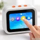 Viedais galda pulkstenis ar AI palīgu un Bluetooth skaļruni, balts