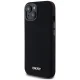 DKNY iPhone 14 / 15 / 13 Case Liquid Silicone Small Metal Logo MagSafe, Black