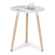 Moderns apaļš galds virtuvei un viesistabai 60 cm ModernHome, balts