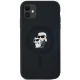 Чехол Karl Lagerfeld для iPhone 11 / XR Silicone Karl & Choupette MagSafe, черный