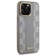 Чехол DKNY для iPhone 14 Pro Max Leather Checkered Mono Pattern MagSafe, бежевый