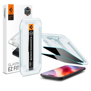 Spigen iPhone 17 Air ekrāna aizsargstikls Glas.TR Ez Fit Privacy, 2 gab.