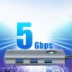 USB-C хаб Orico PW11-6P 6-в-1 (3x USB-A, 1x USB-C, PD, HDMI), серый