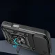 Hybrid Armor Camshield iPhone 17 Pro Max vāciņš ar statīvu un kameras aizsargu, melns
