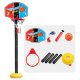 Mini basketbola komplekts ar regulējamu statīvu, bumbu un pumpi, krāsains