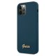 Guess iPhone 12 Pro Max Case Silicone Vintage, Blue