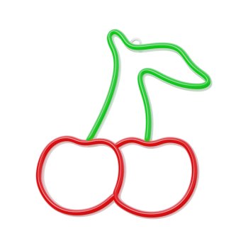 LED neona lampa Ķirši Neolia NNE23 sienas dekors, zaļi sarkana