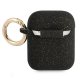 Guess Silicone Glitter Чехол для AirPods Черный