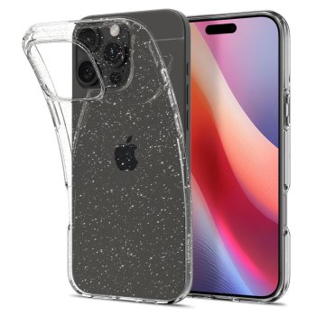 Spigen Liquid Crystal iPhone 16 Pro Max vāciņš - caurspīdīgs ar spīdumiem | Case Clear Glitter