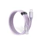 USB-C ar 1 m 5A 100 W kabeli - violets | to 1m 100W cable purple