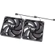 Thermaltake CT140 Datora dzesēšanas ventilators, 140 mm, melns, 2 gab.