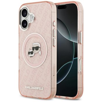 Чехол Karl Lagerfeld IML с блёстками Karl & Choupette Heads Logo MagSafe для iPhone 17 —...