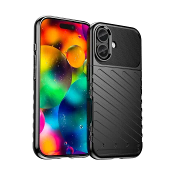 Thunder Case iPhone 17 vāciņš, melns