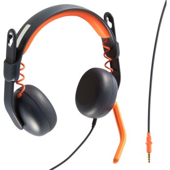 Накладные наушники с микрофоном Logitech Zone Learn, AUX, синие/оранжевые