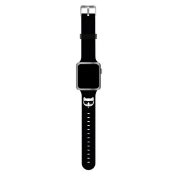 Ремешок Karl Lagerfeld для Apple Watch 42 / 44 / 45 mm Silicone Choupette Heads, черный