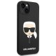 Karl Lagerfeld Silicone Karl\'s Head vāciņš iPhone 14 Plus, melns