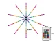 RGB LED Firework Lamp with App and Remote Control, Self-Adhesive Wall Light, USB