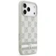 Чехол DKNY в клетку с печатными полосами для iPhone 17 Pro Max — бежевый